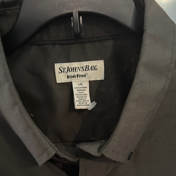St. John's Bay Black Dress Shirt Classic Fit - Picture 2 of 5